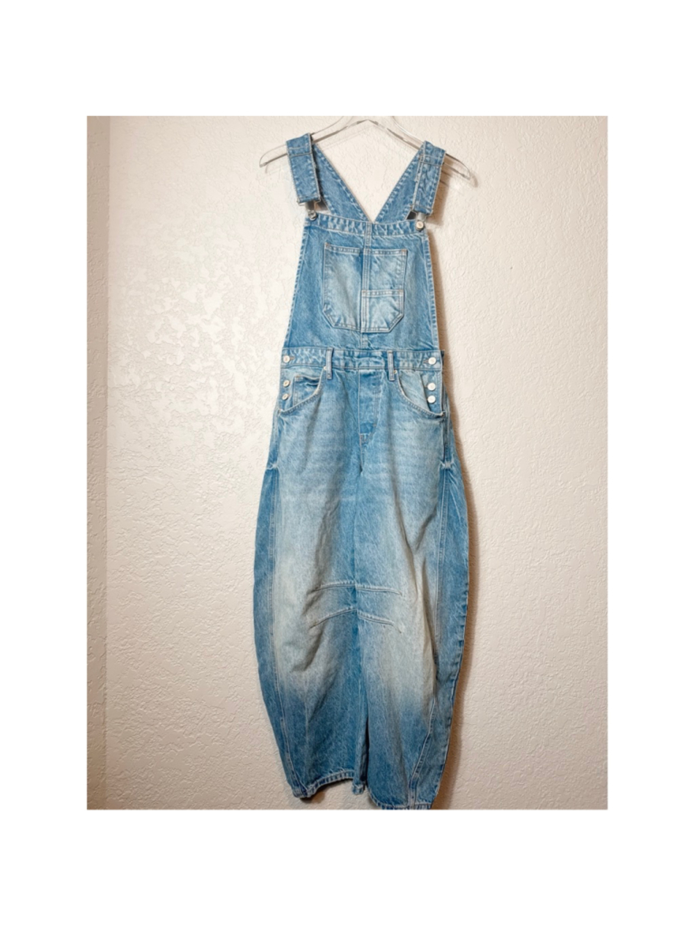 NWOT Free People We The Free Good Luck Barrel Overalls XS - Picture 6 of 7